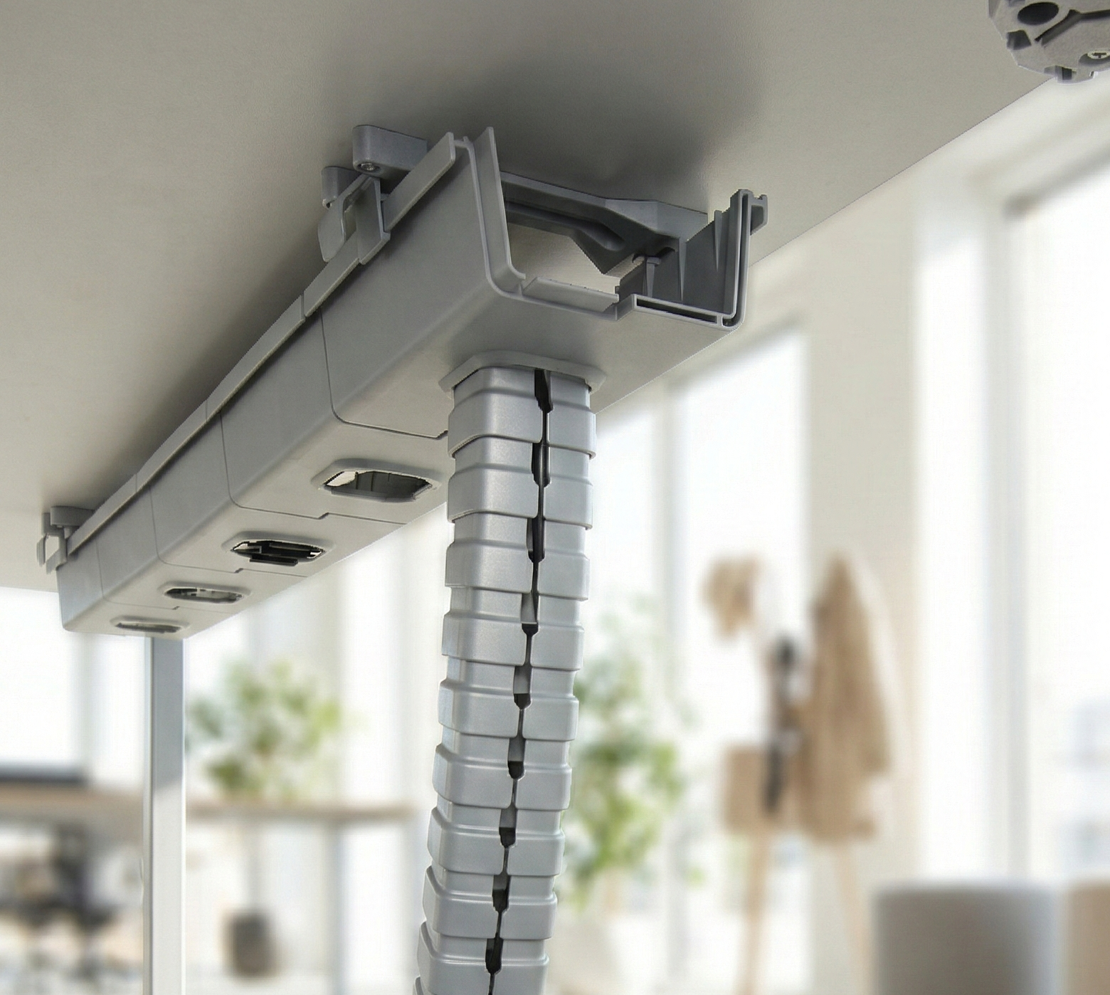 Cable Routing Trough with Cable Snake