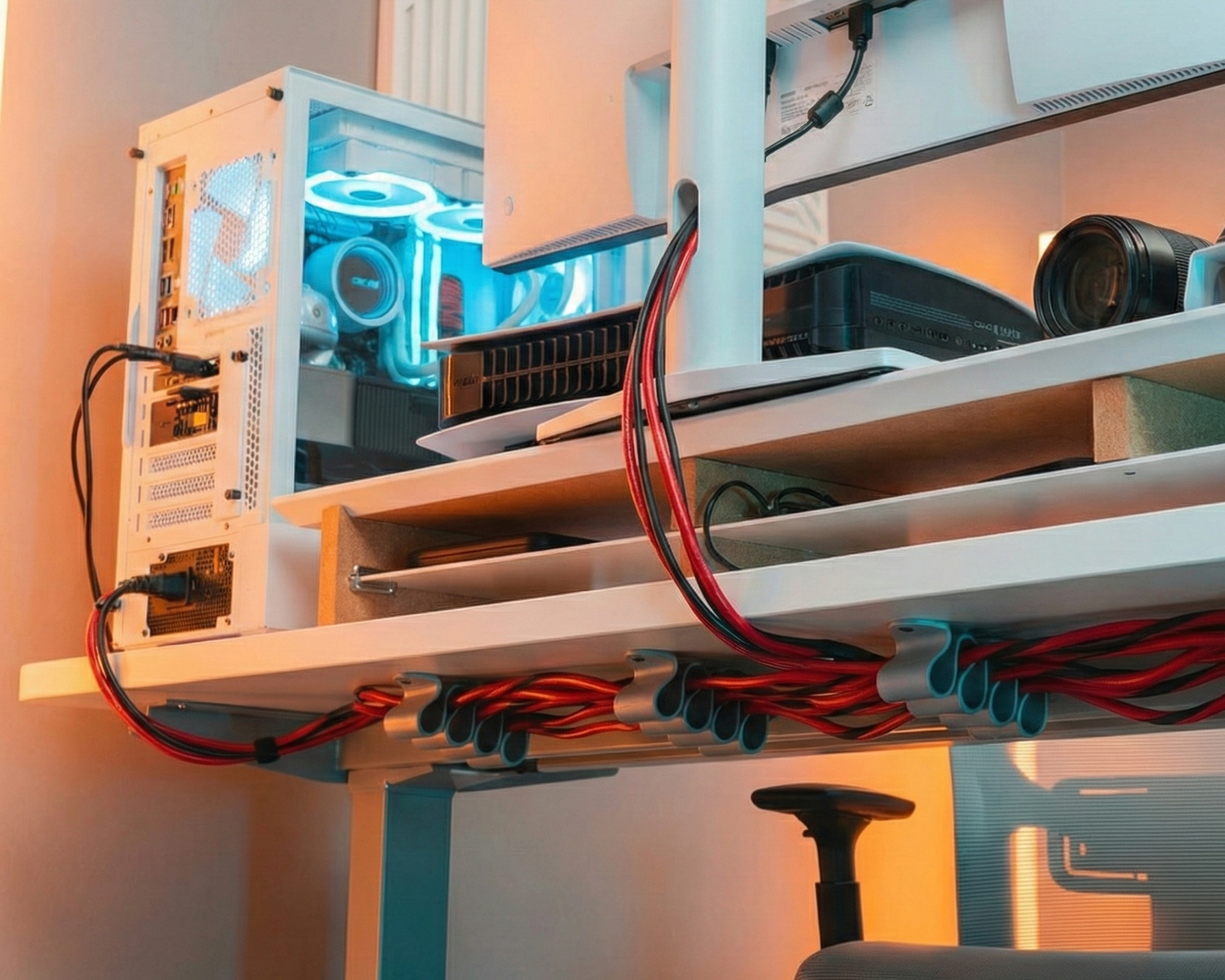 WaveFlex Cable Manager in Home Work Space