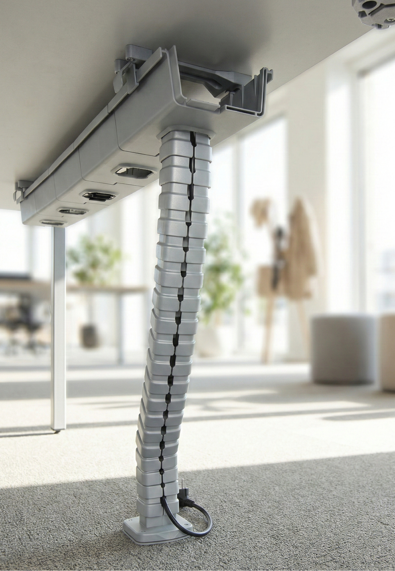 Cable Routing Trough with Cable Snake